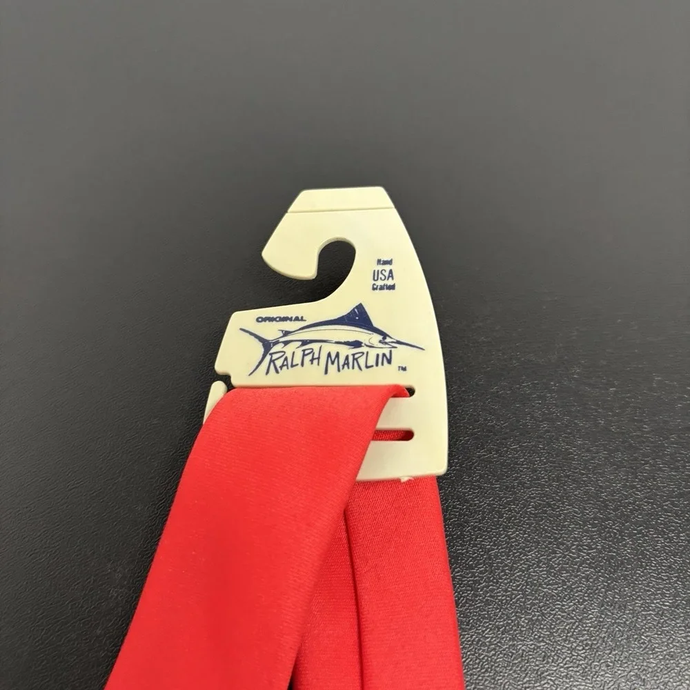 Vintage Ralph‎ Marlin MLB Atlanta Braves Baseball Printed Tie Made in USA